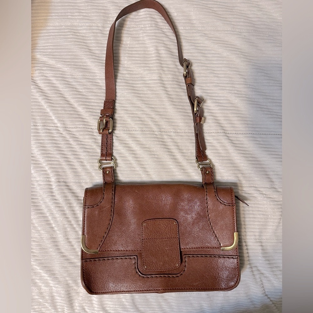 Brown Leather Shoulder Bag